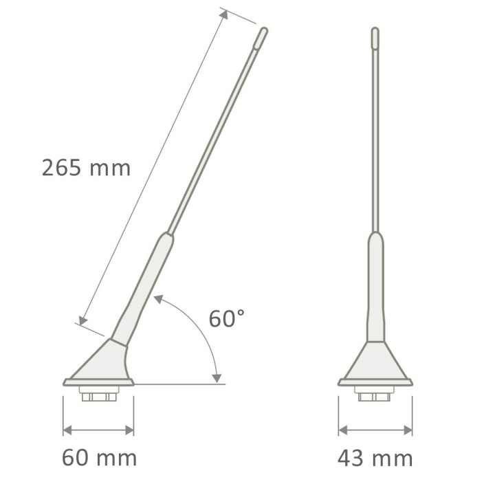 Antena móvil UHF