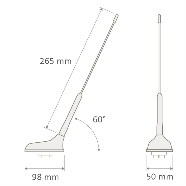 Antena móvil combinada UHF/GPS/GSM