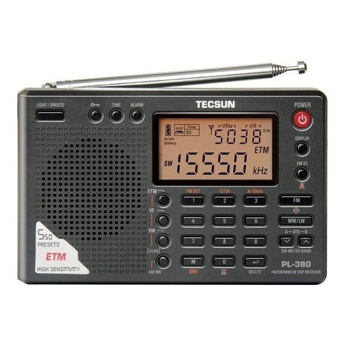 TECSUN PL-380 Receptor DSP (FM estéreo/SW/MW/LW)