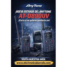 AnyTone AT-D890UV Walkie doble banda DMR, BT, GPS y APRS