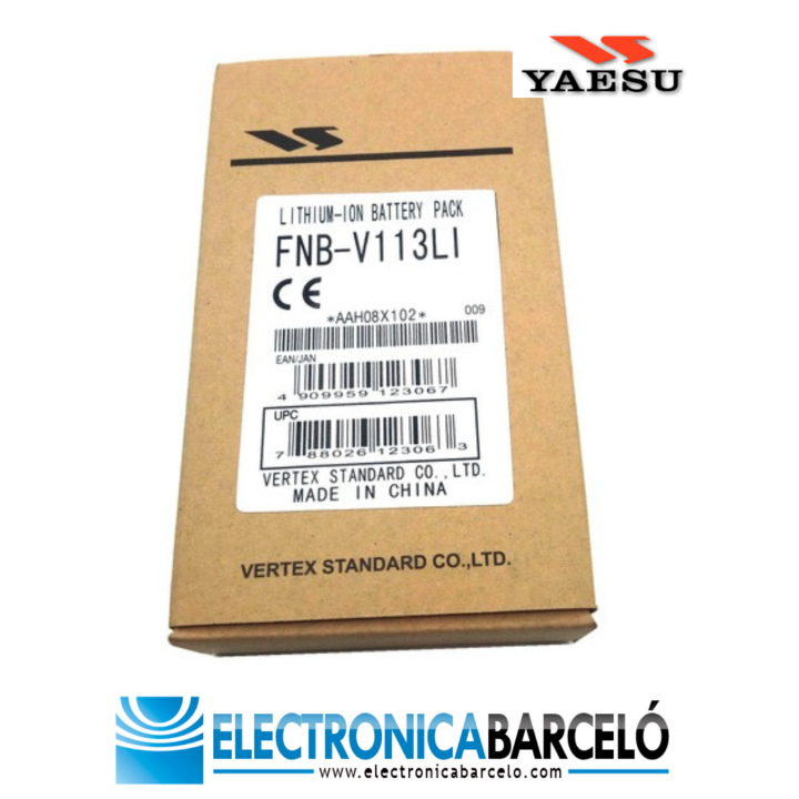 FNB-V113LI - BATERÍA PARA VERTEX, 7.4 V., 2600 MAH, LI-ION.