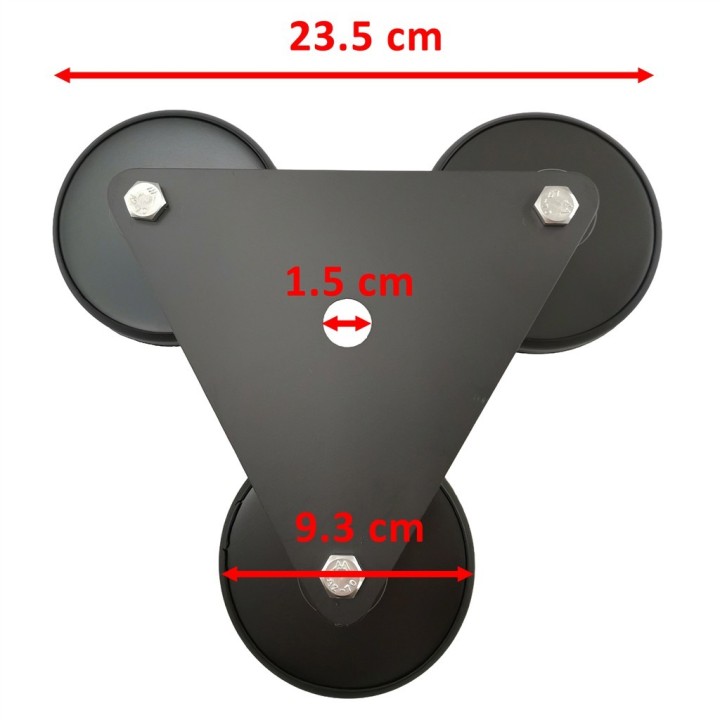 TRIPLE MAG-W/O Base triple magnética universal (sin conector)