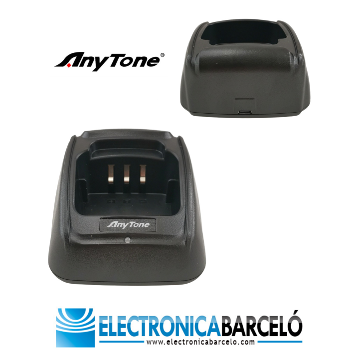 QBC-47 Cargador de sobremesa USB-C para ANYTONE AT-D868UV, AT-878UV, AT-D890UV