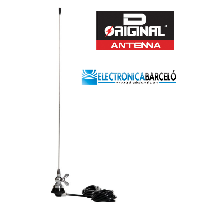 DX-KV-4 - Antena móvil VHF 1/4 onda con palomilla.
