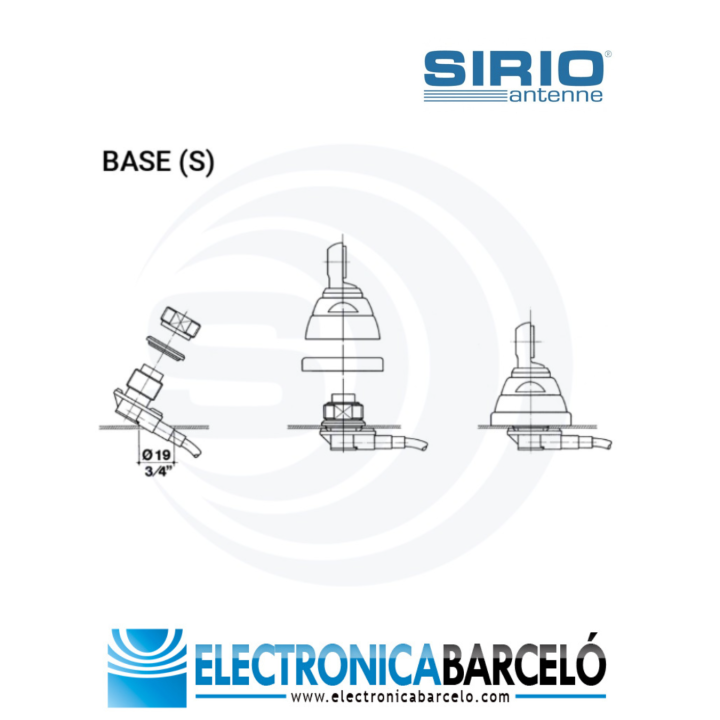 ANTENA SIRIO SMA 108-550 - (108-550 Mhz) 