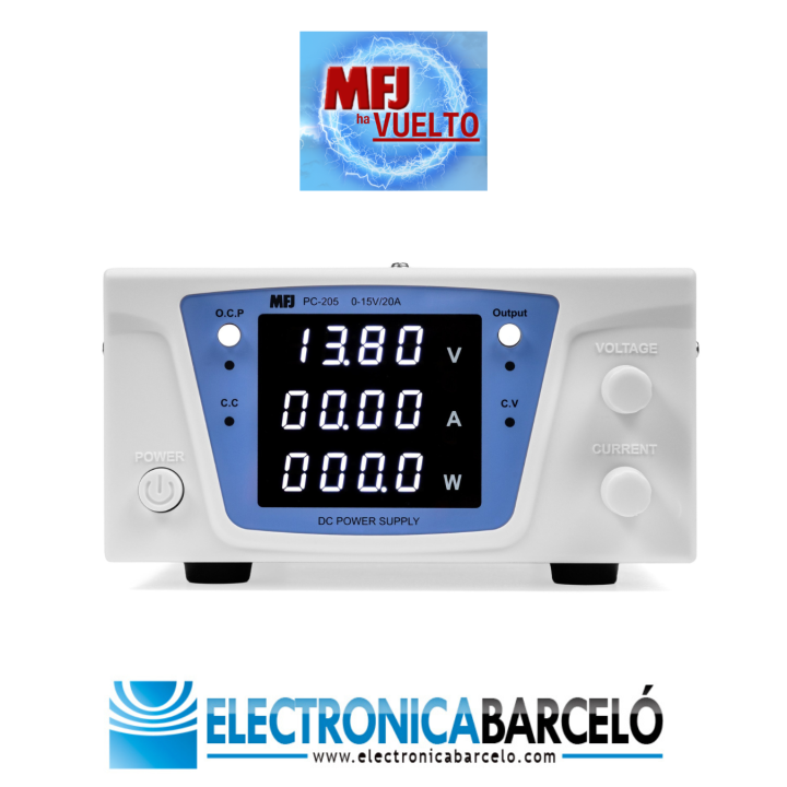 MFJ PC-205 Fuente de alimentación 20A regulable