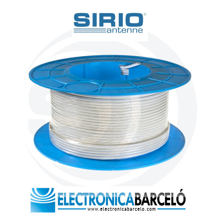 ROLLO 100 MTS CABLE SIRIO RF100 CABLE COAXIAL 50 Ohm BAJA PERDIDA (TAMAÑO RG58)
