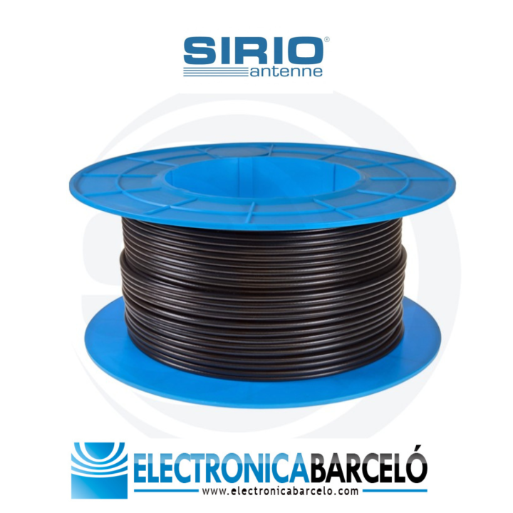ROLLO 100 MTS CABLE SIRIO RF100 NEGRO Cable coaxial de baja pérdida Similar a RG58 