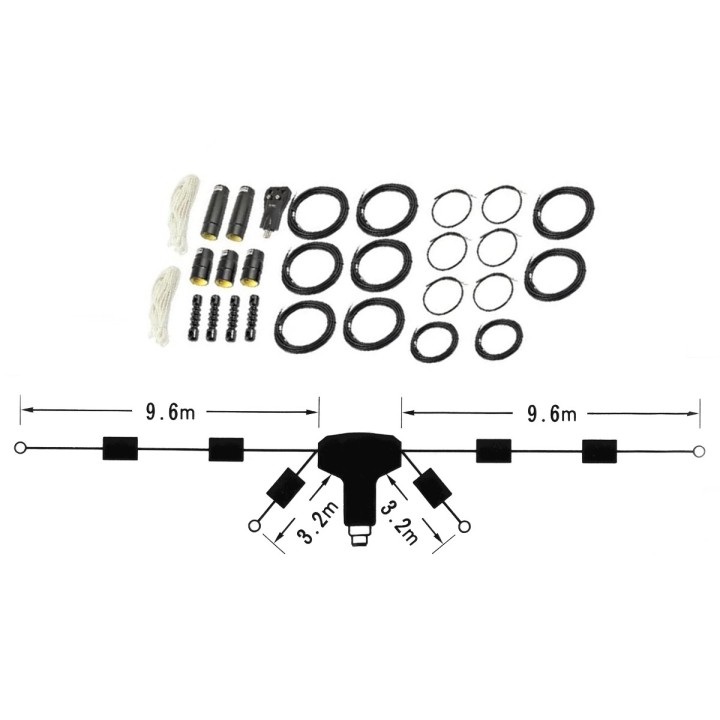 W-8010 - DIPOLO DE 10-15-20-40-80 M.