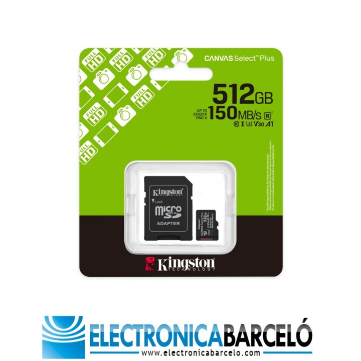 KINGSTON MICRO SD 512 GB CL10 SDCS2/512GB 1A