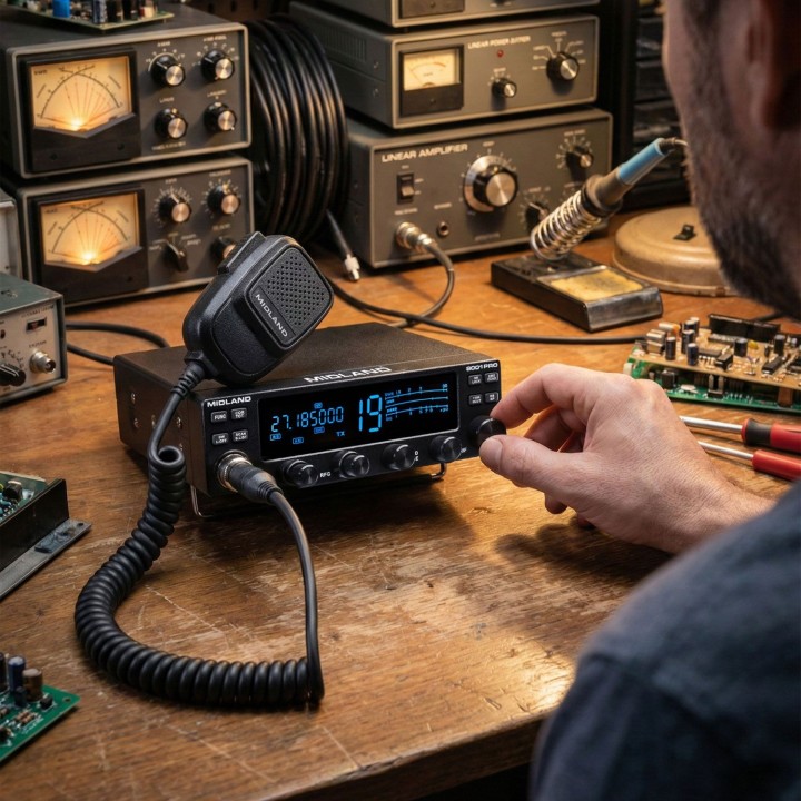 MIDLAND 8001 PRO - Transceptor SSB móvil para Banda Ciudadana en 27 MHz 