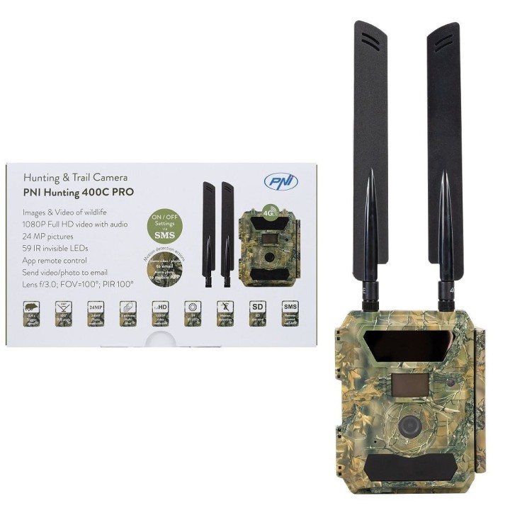 PNI Hunting 400C PRO 24MP Cámara de caza 4G y GPS