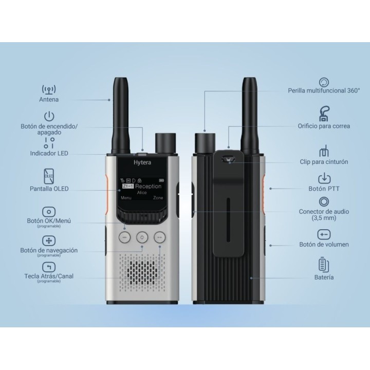 Hytera S1 Pro Gris Walkie-talkie profesional UHF
