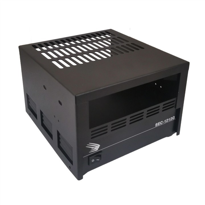 Caja integradora para emisoras ICOM y fuente alimentación SAMLEX