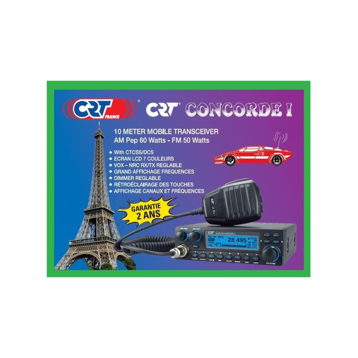 CRT CONCORDE I EMISORA DE 10 METROS con AM Y FM