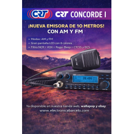 CRT CONCORDE I EMISORA DE 10 METROS con AM Y FM