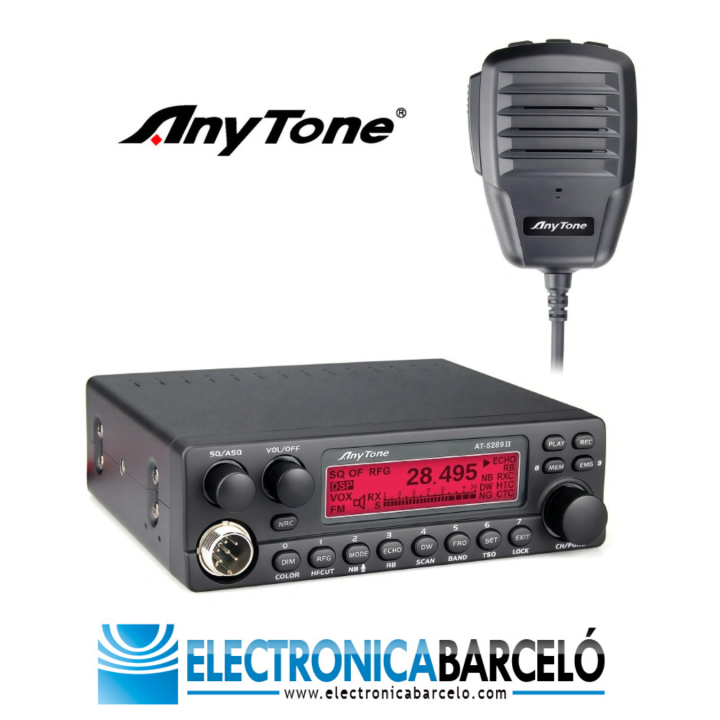 AnyTone AT-5289 II Emisora móvil de 10 metros radioaficionado