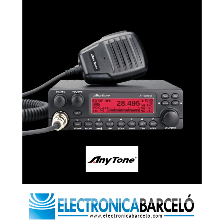 AnyTone AT-5289 II Emisora móvil de 10 metros radioaficionado