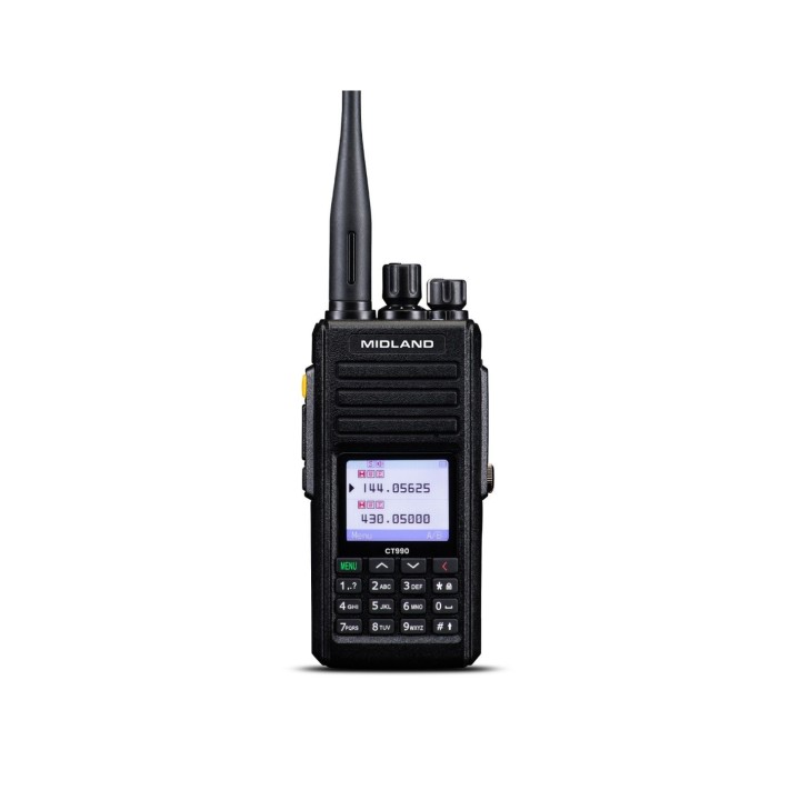Walkie Midland CT990 EB Radio Dual Band Amateur 10W con batería mejorada