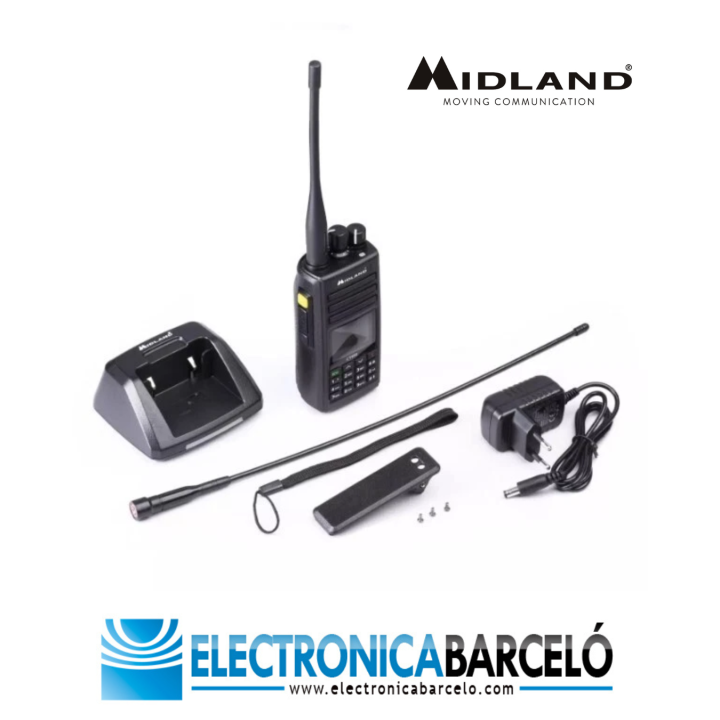 Walkie Midland CT990 EB Radio Dual Band Amateur 10W con batería mejorada