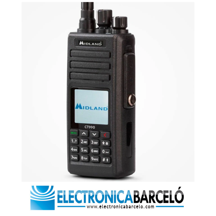 Walkie Midland CT990 EB Radio Dual Band Amateur 10W con batería mejorada
