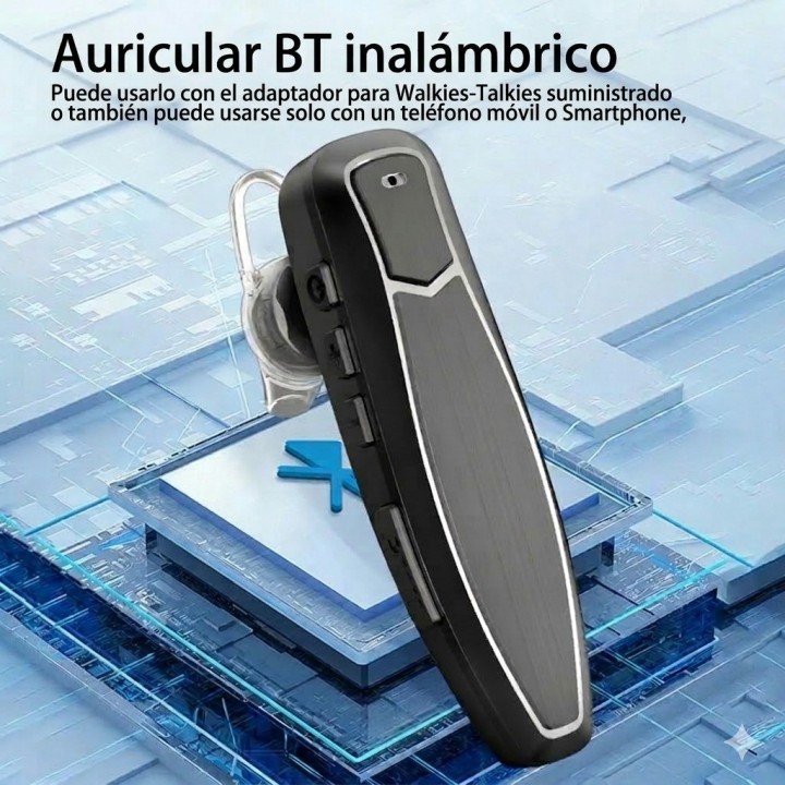 Auricular inalámbrico BT-K2 con adaptador para Walkies, conexión tipo «K»
