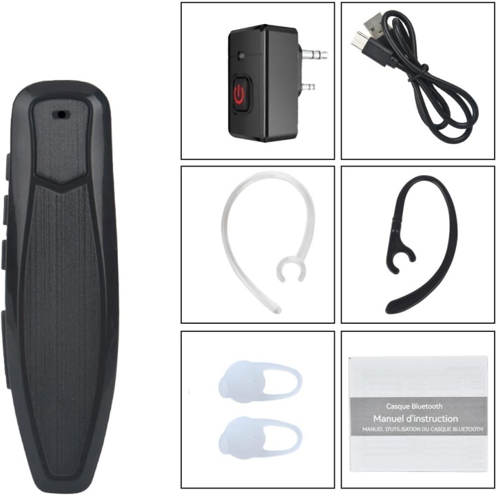 Auricular inalámbrico BT-K2 con adaptador para Walkies, conexión tipo «K»