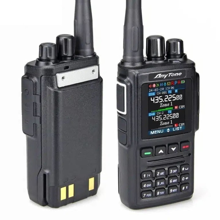ANYTONE AT-D168-UV PRO Walkie analógico / digital DMR para radioaficionados 144 / 430 MHz. Con GPS incorporado.
