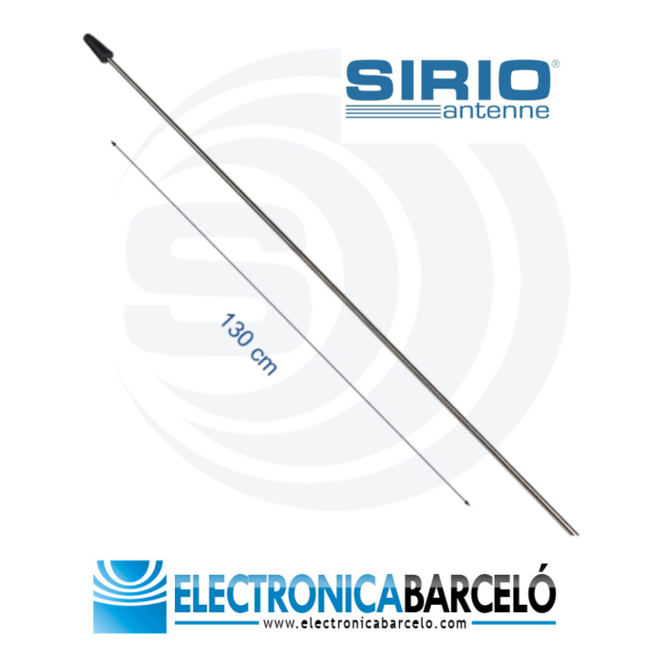 SIRIO V130 Varilla cónica en acero inoxidable. Longitud 1,30 m