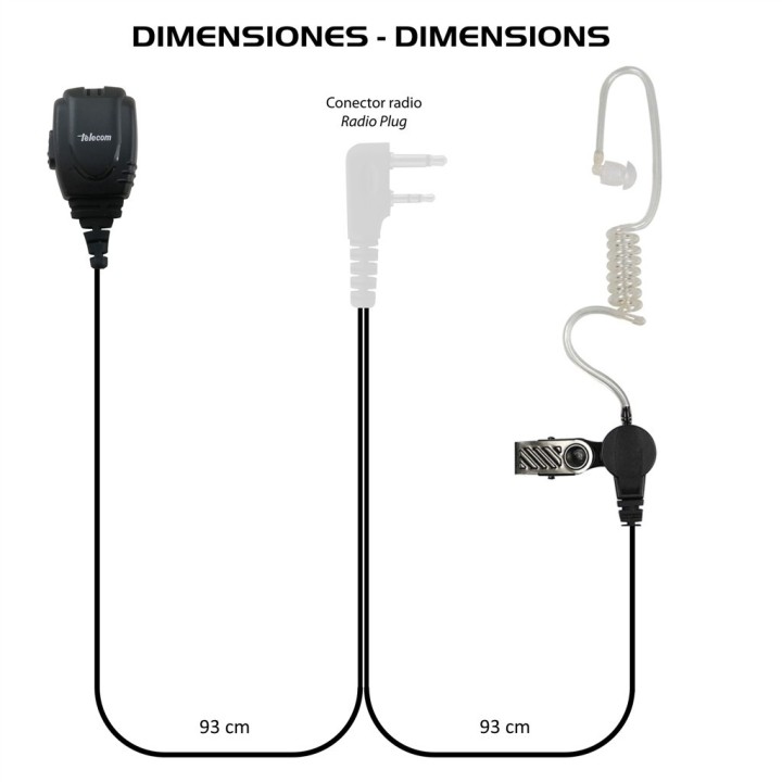 JDMATSRP2000 - MICRO-AURICULAR TUBULAR PARA SEPURA / SIMOCO.