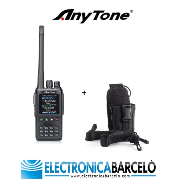 AnyTone AT-D168UV GPS + Funda – Walkie doble banda DMR radioaficionado