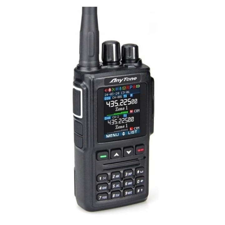 AnyTone AT-D168UV GPS + Funda – Walkie doble banda DMR radioaficionado