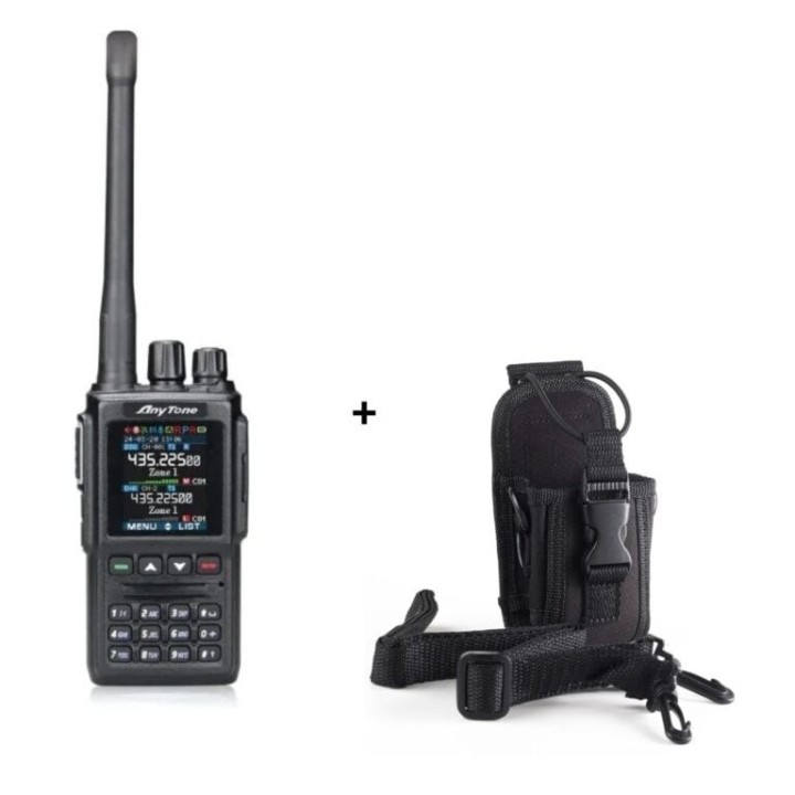 AnyTone AT-D168UV GPS + Funda – Walkie doble banda DMR radioaficionado