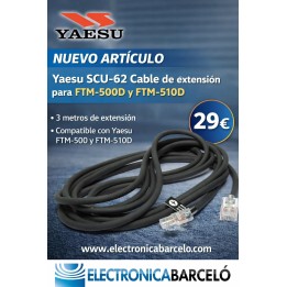 Yaesu SCU-62 Cable de extensión para FTM-500D y FTM-510D