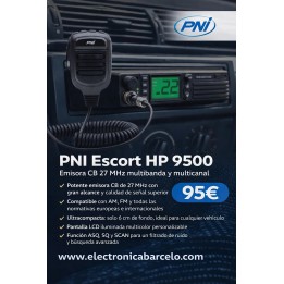 PNI Escort HP 9500 Emisora CB 27 MHZ multinorma compacta