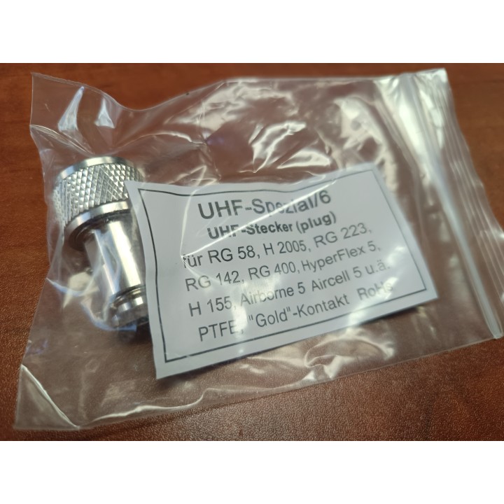 PL-H-155 - Conector PL alta calidad para cable H-155, RG58, ETC....