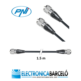 PNI R150 Cable coaxial RG58 de 150 cm de largo con 2 conectores PL259