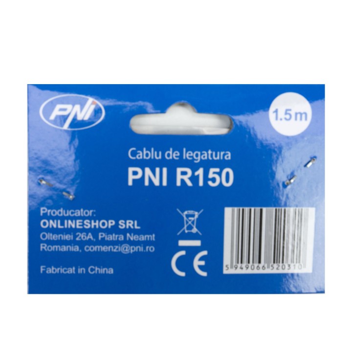 PNI R150 Cable coaxial RG58 de 150 cm de largo con 2 conectores PL259