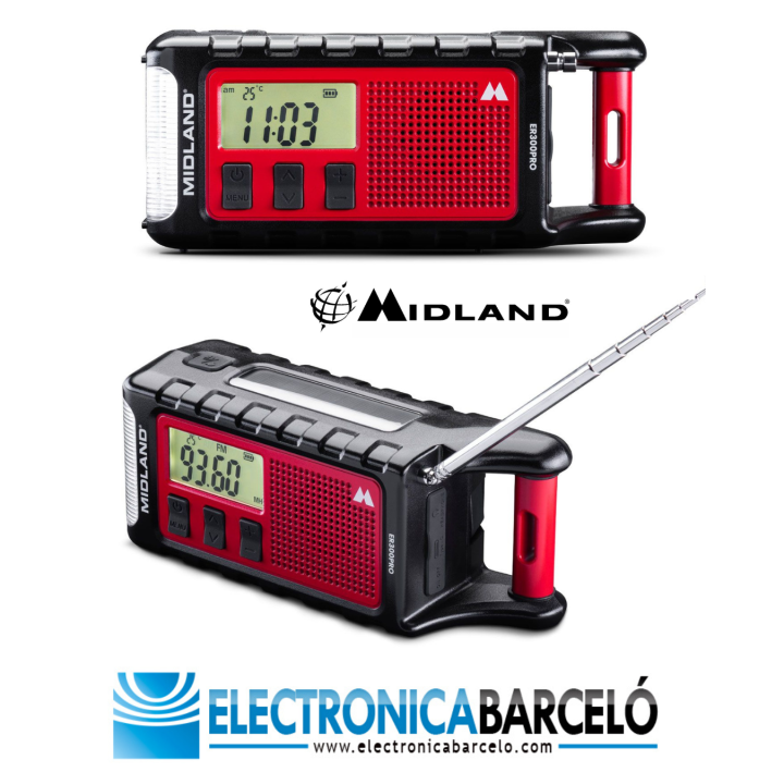 MIDLAND ER 300 Pro, la radio de emergencia Bluetooth