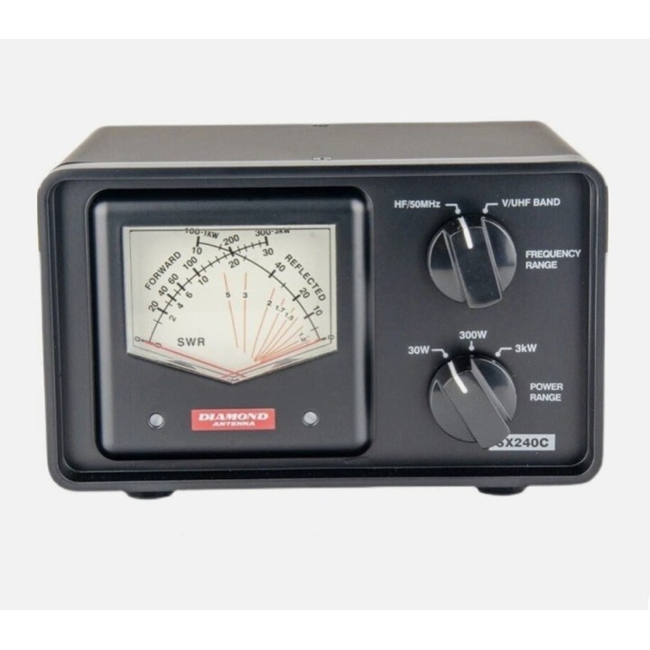 DIAMOND SX240C Medidor de ROE y potencia de aguja cruzada