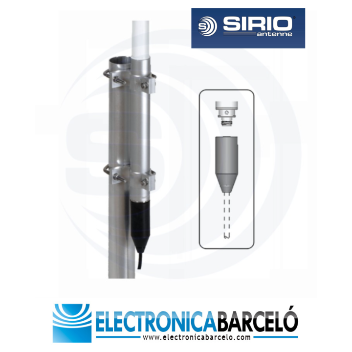SIRIO SPO 145-2 Antena base omnidireccional VHF 1/2 Onda. Rango 145-175 MHz. 