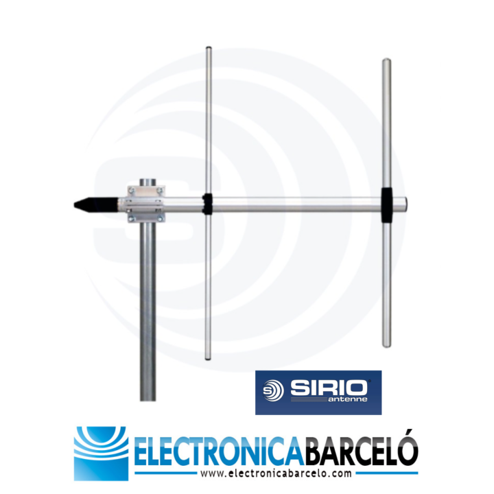 SIRIO WY155-2N Antena direccional 2 elementos YAGI VHF 155-175 MHz sin necesidad de calibración
