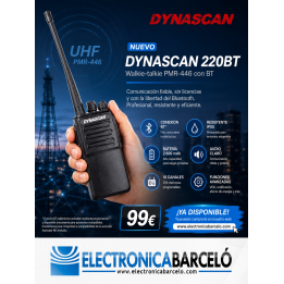 Dynascan 220BT Walkie-talkie PMR-446 con BT