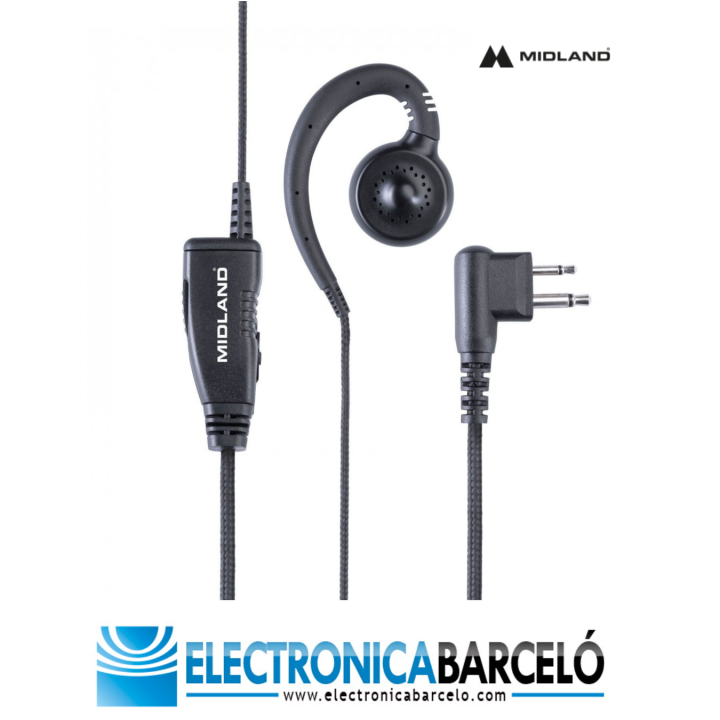 MIDLAND MA29-M Microauricular de alta sensibilidad con filtro antirruido y altavoz HD