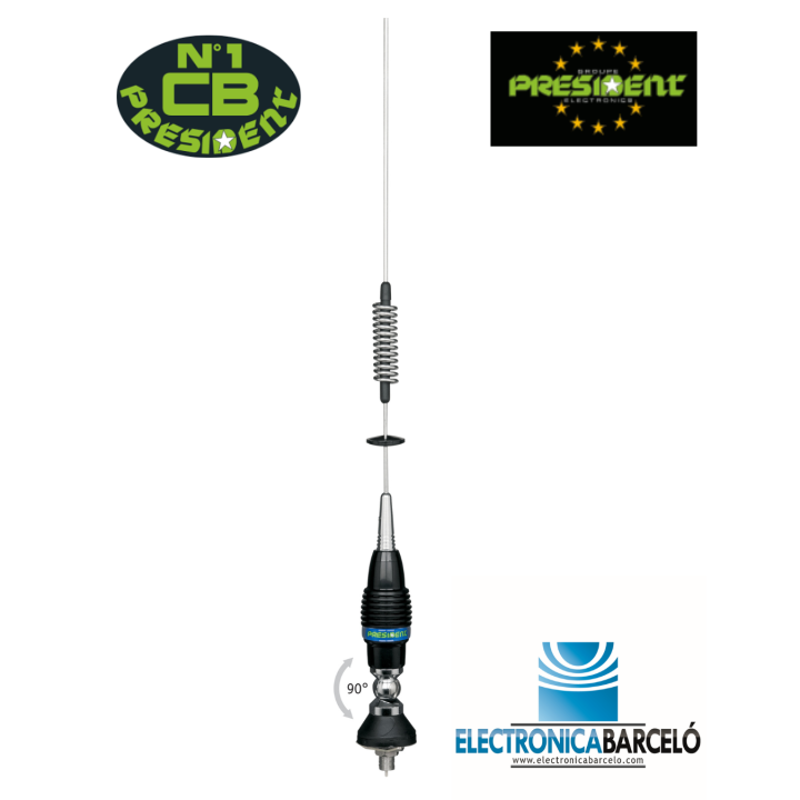 PRESIDENT KENTUCKY S ANTENA CB 27 Mhz (inclinable base N)