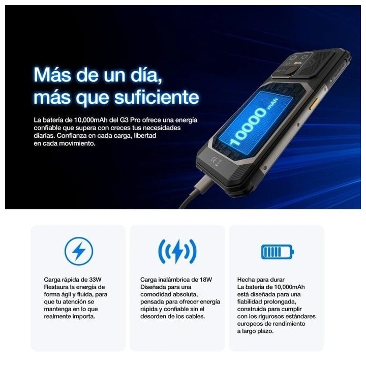 AGM G3 PRO móvil con cámara térmica y batería de 10.000mAh