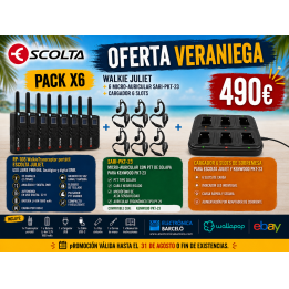 PROMO Walkie ESCOLTA JULIET. USO LIBRE PMR446. Analógico y digital DMR. + PINGANILLO + MULTICARGADOR
