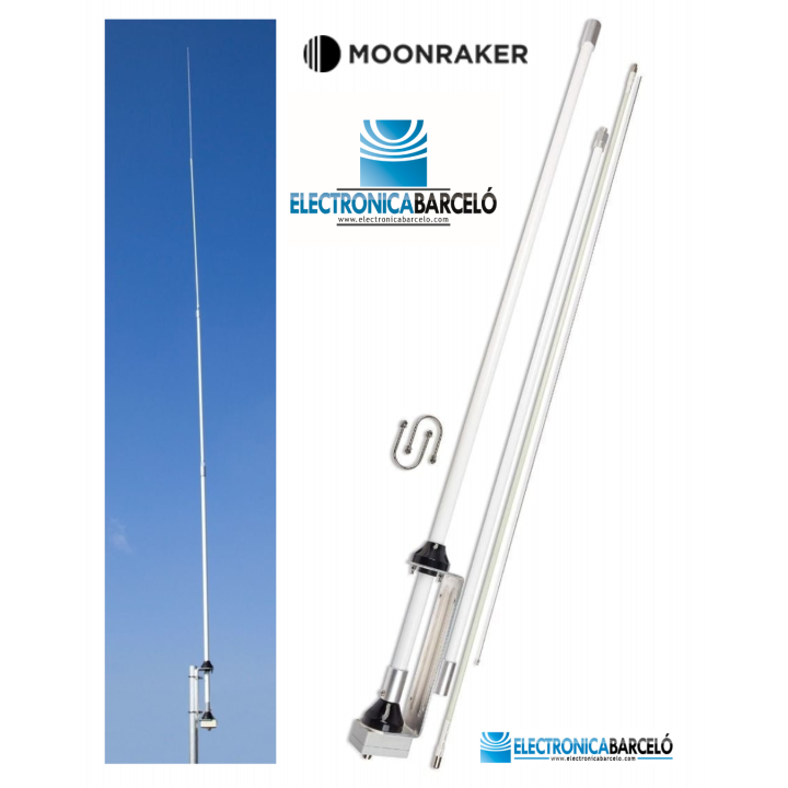 Moonraker GPA-80F ( Versión 400W) 80-6M Antena vertical fibra de vidrio