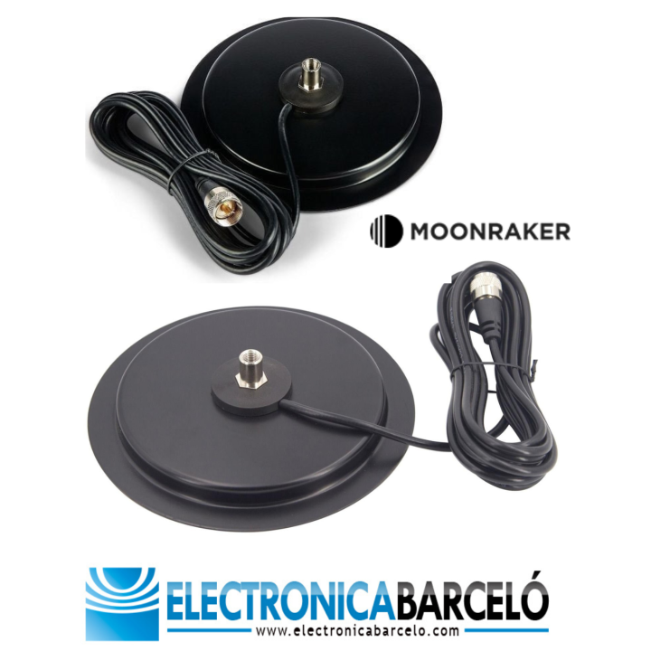 Moonraker Turbo-38 Base Magnética 18 cm con 4 m de cable y PL259