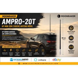 Moonraker AMPRO-20T- HF Mini 20M ( 100cm ) Antena móvil